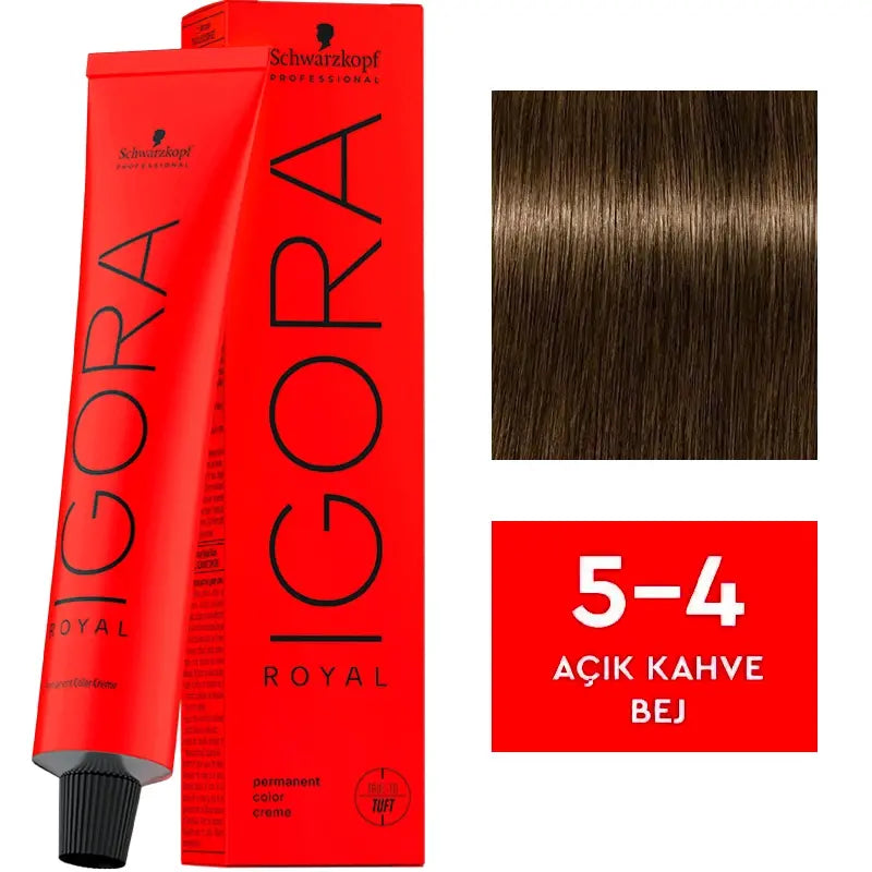 Igora Royal Permanent Color Creme 5-4 Light Brown Beige 60ml