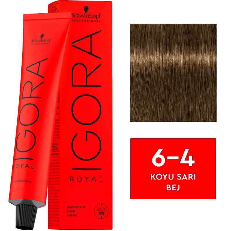 Igora Royal Permanent Color Creme 6-4 Dark Blonde Beige 60ml