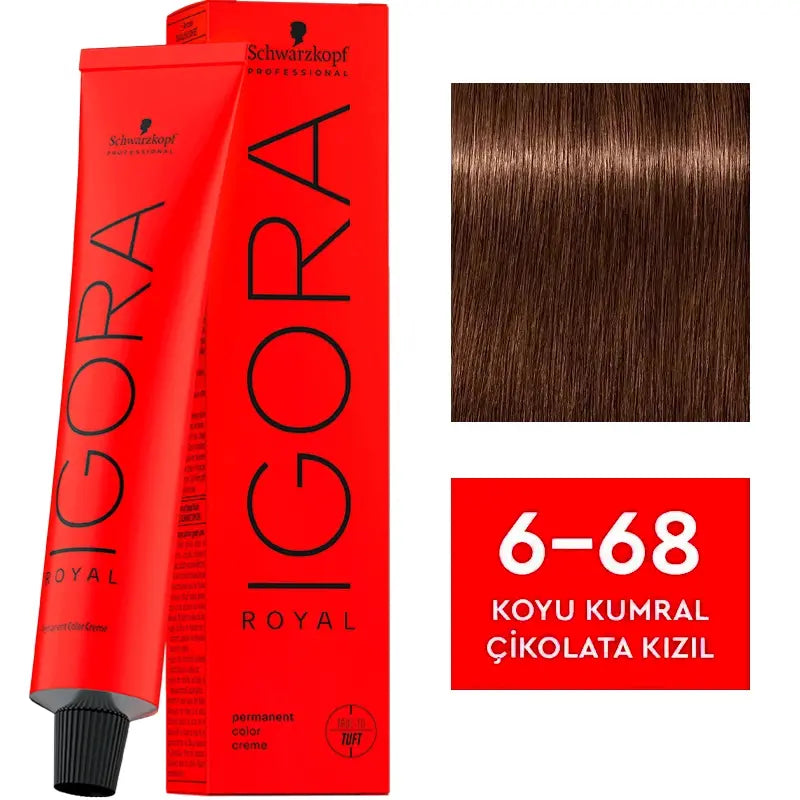 Igora Royal Permanent Color Creme 6-68 Dark Auburn Chocolate 60ml