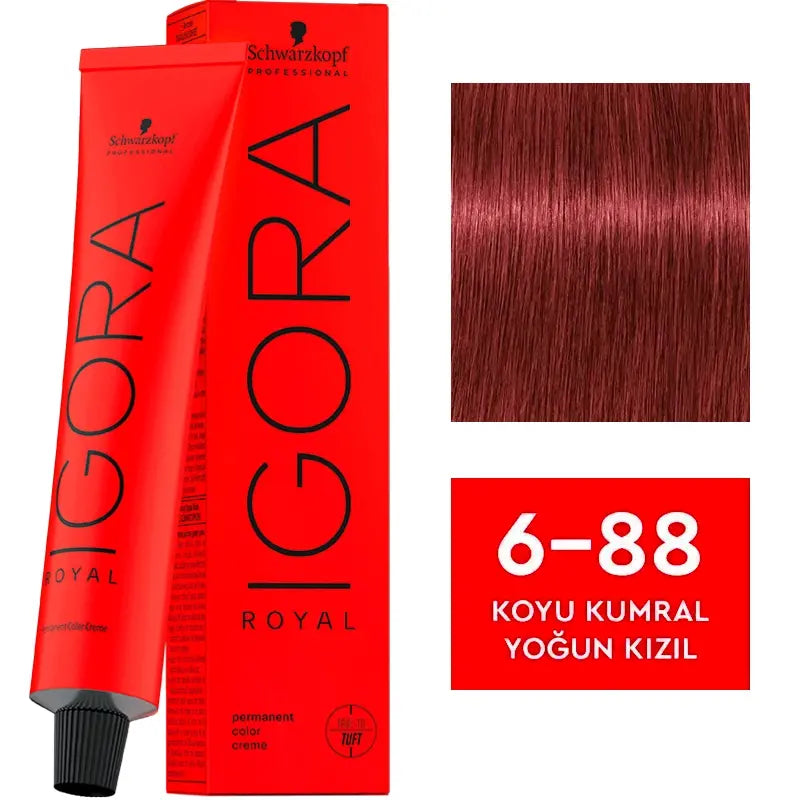 Igora Royal Permanent Color Creme 6-88 Dark Blonde Extra Red 60ml