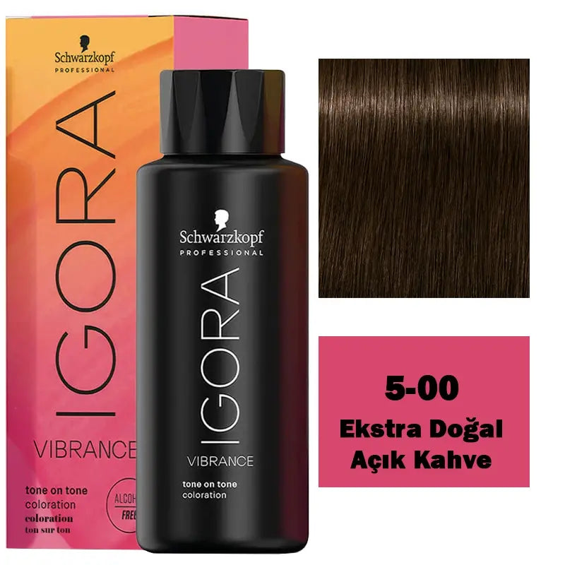 Igora Vibrance Tone On Tone Hair Color 5-00 Light Brown Extra Natural 60ml