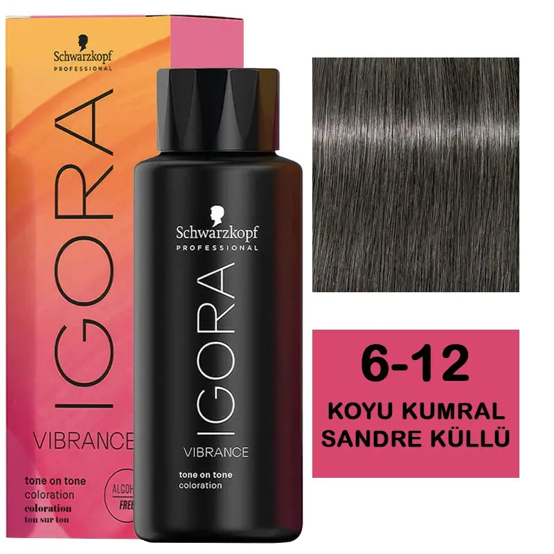 Igora Vibrance 6-12 Dark Blonde Cendre Ash Hair Color 60ml