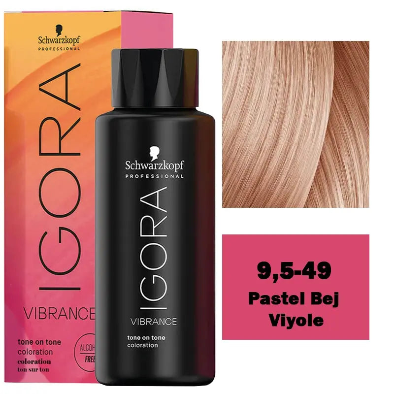 Igora Vibrance Tone On Tone Hair Color 9.5-49 Pastel Beige Violet 60ml