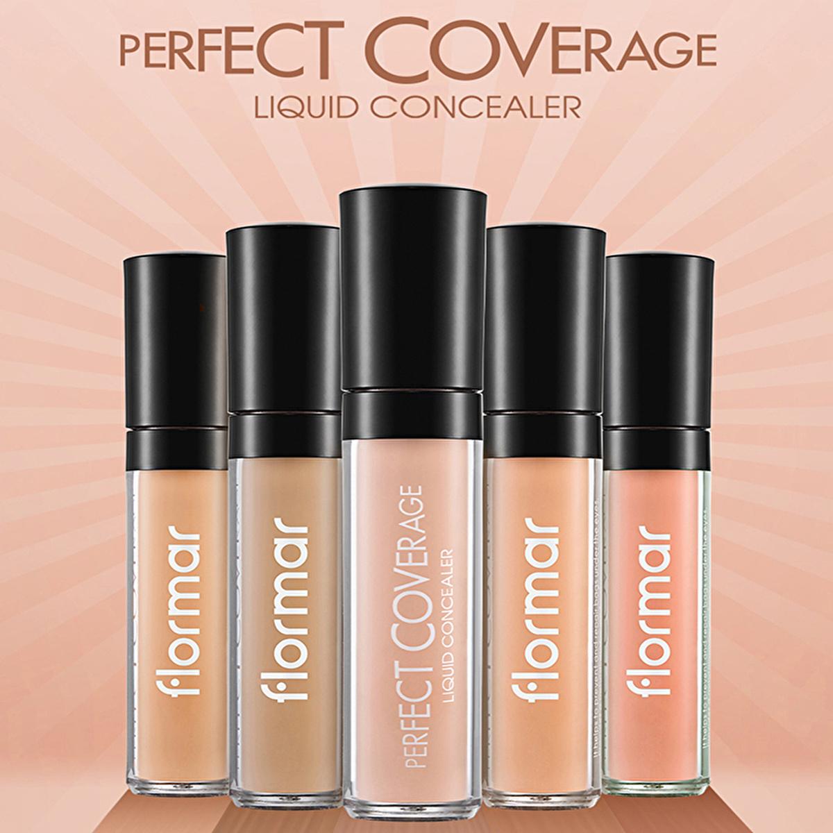 Flormar Perfect Coverage Liquid Concealer - Natural Finish, Medium Coverage, Lightweight Formula Flormar Perfect Coverage Concealer - Natural & Lightweight liquid concealer, natural finish concealer, medium coverage concealer, concealer with natural ingredients, Flormar Perfect Coverage Concealer, lightweight concealer, makeup, cosmetics, beauty products, skincare, anti-aging, flawless finish, radiant skin, smooth appearance, buildable coverage, daily makeup, special occasion makeup
