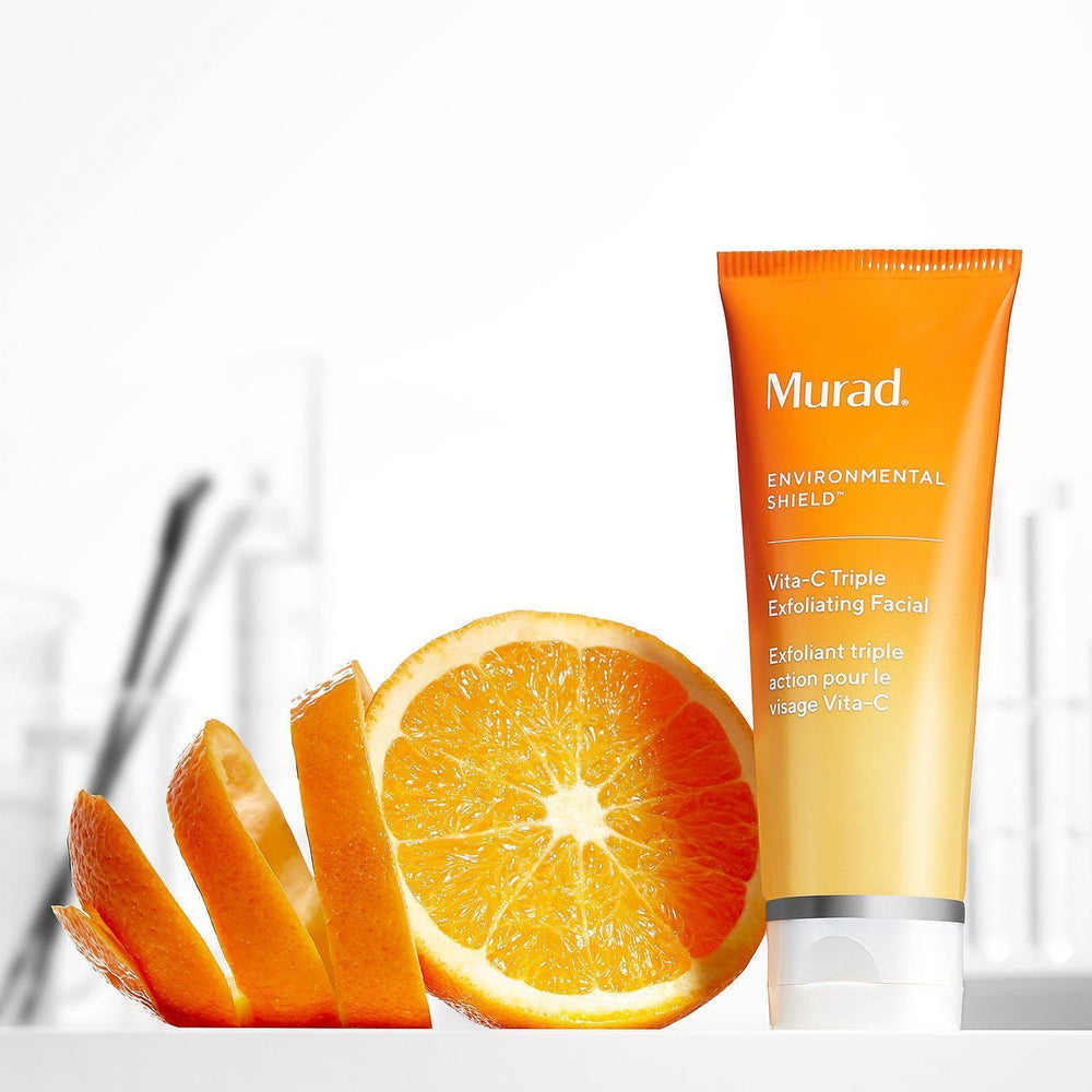 Murad Vita-C Triple Exfoliating Facial - Deep Cleansing Vitamin C Skincare for Smoother Skin - Exfoliator