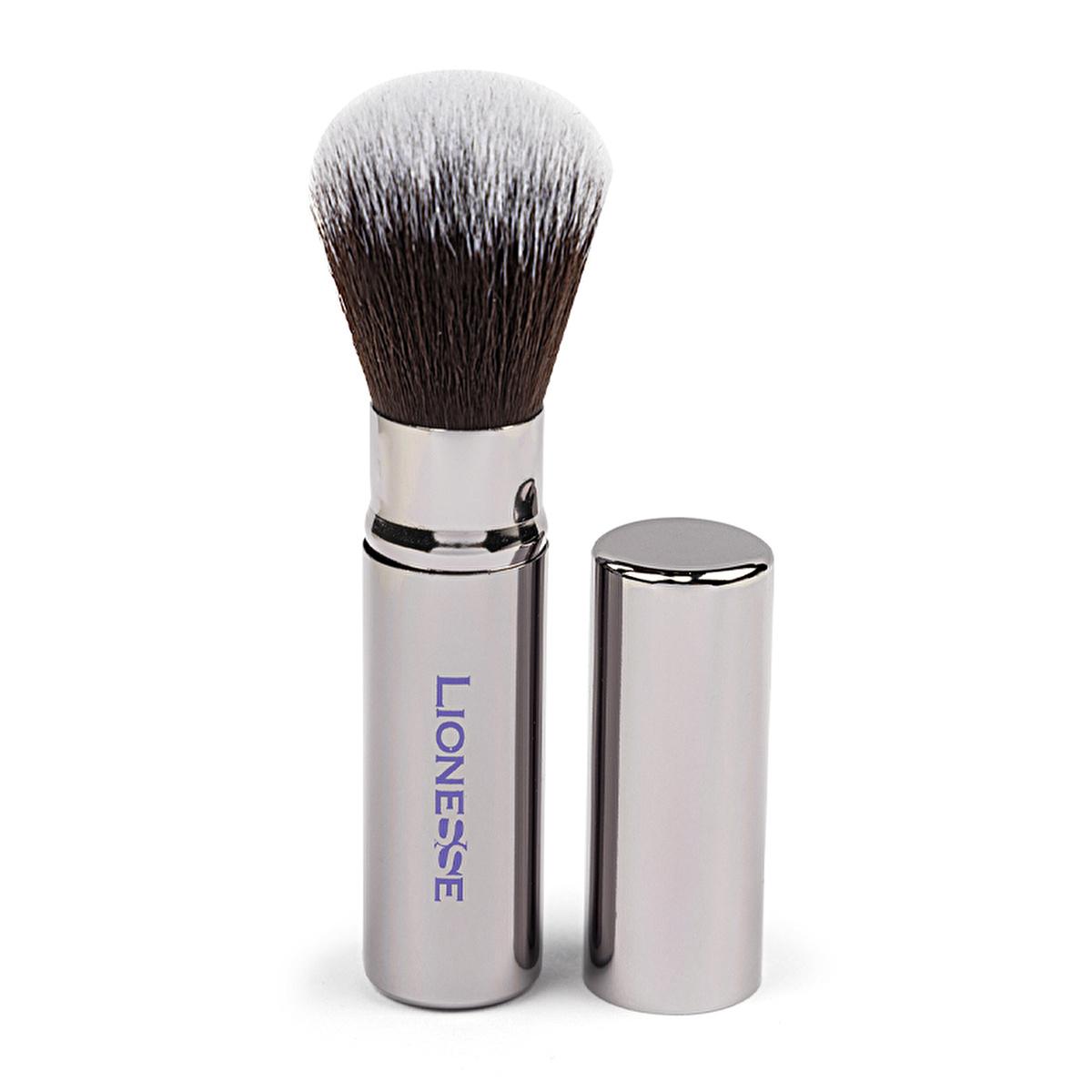 Lionesse Silver Collection Makeup Brush for Powder and Blush - Ergonomic, Portable, Durable Makeup Tool Lionesse Makeup Brush for Powder & Blush makeup brush, powder brush, blush brush, portable makeup tool, ergonomic makeup brush, cosmetic brush, beauty tool, makeup accessory, Lionesse Silver Collection, precision makeup application, durable makeup brush