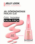Flormar Jelly Look Nail Polish - High-Pigment, Gel Finish, Long-Lasting - Milky Pinky - view 3