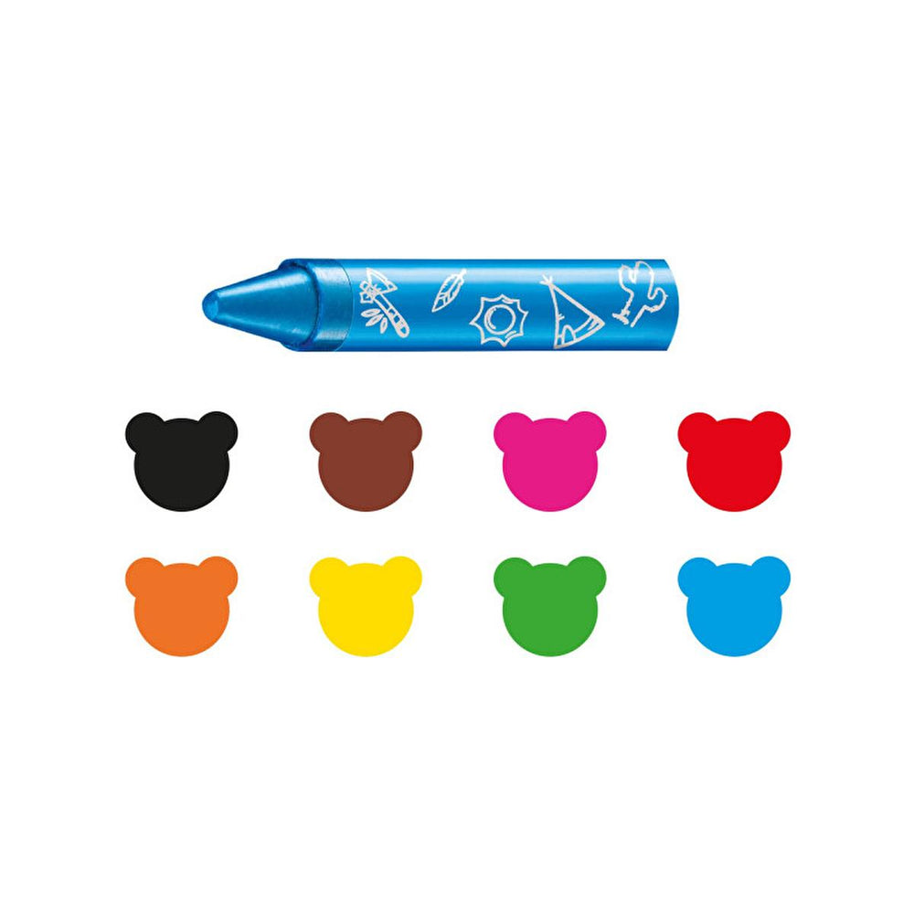 Carioca Finger Paints for Toddlers - 8-Piece Pastel Crayon Set, Washable, Non-Toxic, Easy Grip for Children Aged 2+ - view 2