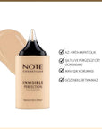 Note Invisible Perfection Foundation 100 Yellow Undertone