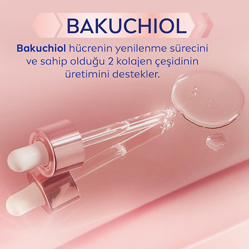 Nivea Cellular Expert Lift Bakuchiol Serum: Natural Retinol Alternative for Anti-Aging, Wrinkle Reduction & Skin Firming - Face, Neck & Décolleté Nivea Bakuchiol Serum: Natural Anti-Aging & Wrinkle Reduction Nivea serum, Bakuchiol serum, natural retinol alternative, anti-aging serum, wrinkle reduction serum, skin firming serum, neck and decollete serum, sensitive skin serum, Cellular Expert Lift, face serum, retinol alternative, face serum, neck serum, decollete serum, anti-aging, wrinkle reduction, skin fi