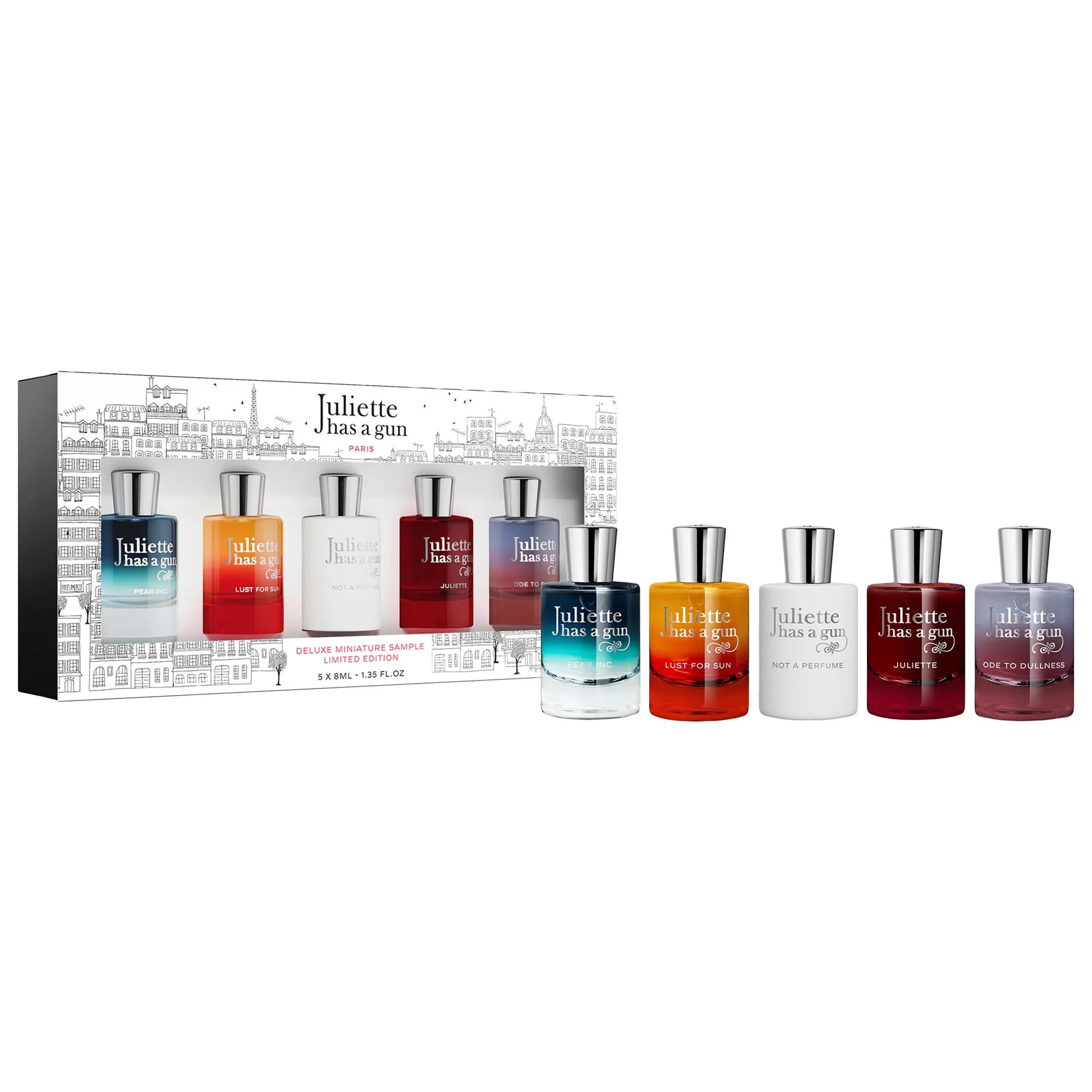 Juliette Has a Gun Deluxe Mini Perfume Gift Set | Fragrance Sampler - Discover Your Signature Scent! Juliette Has a Gun Mini Perfume Gift Set | Fragrance Sampler perfume gift set, mini perfume set, fragrance sampler, Juliette Has a Gun, travel perfume, fragrance coffret, women's perfume set, luxury perfume gift, Not a Perfume, scent sampler set, perfume set, mini perfume, fragrance sample, travel fragrance, fragrance gift, perfume sampler, women's fragrance, luxury perfume, scent sample, perfume, fragrance,