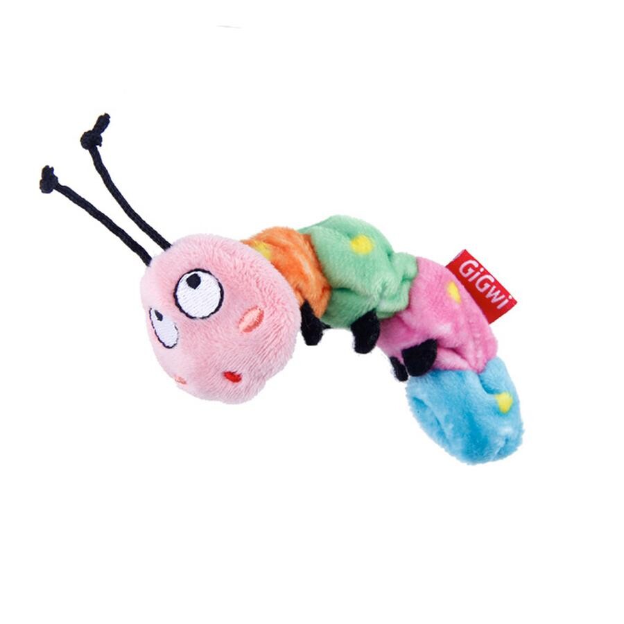 Gigwi Catnip Caterpillar Toy Durable Playtime Fun 12cm