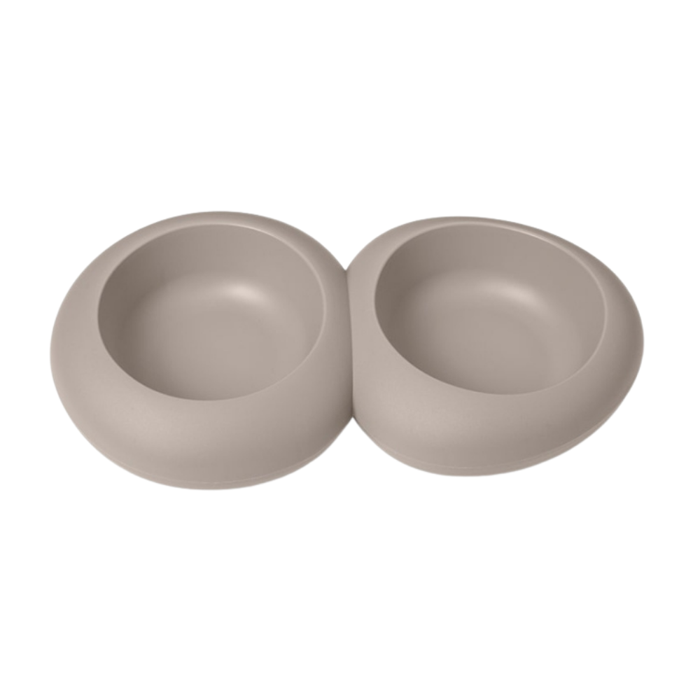Imac Ciottoli D06 Double Pet Bowl for Food and Water 0.6L+0.6L