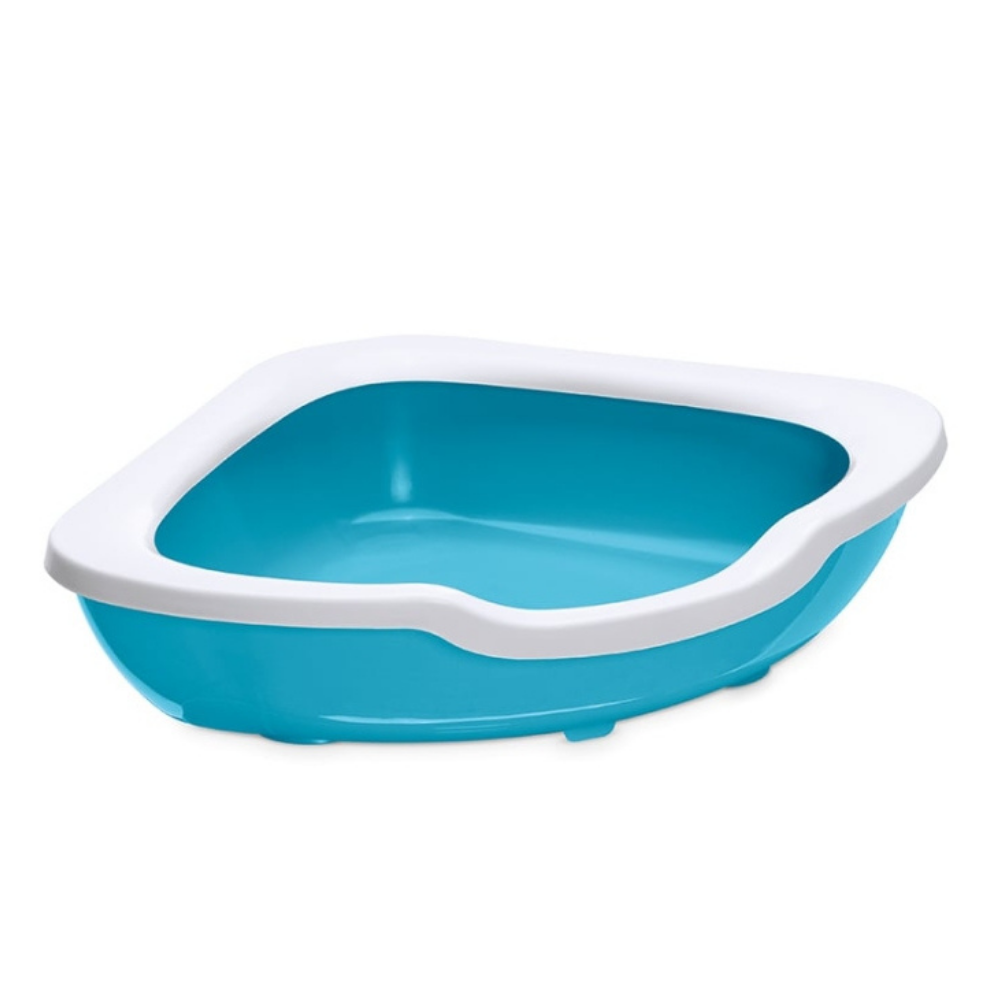 Imac Fred Open Corner Cat Litter Box Space Saving Design 51cm