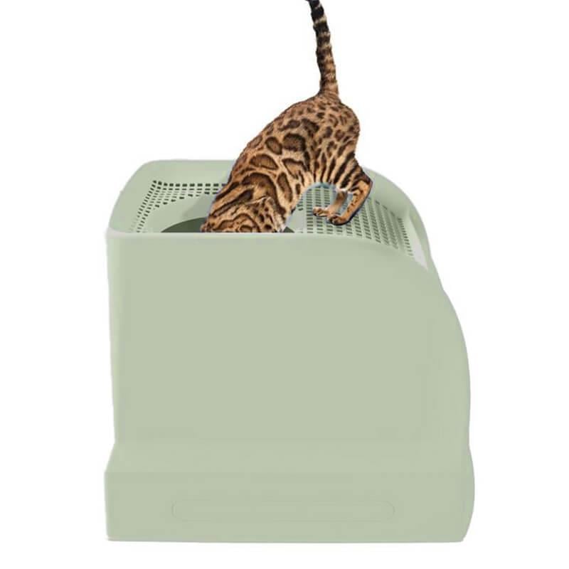 Imac Frida Drawer Cat Litter Box Green with Carbon Filter, 56 cm