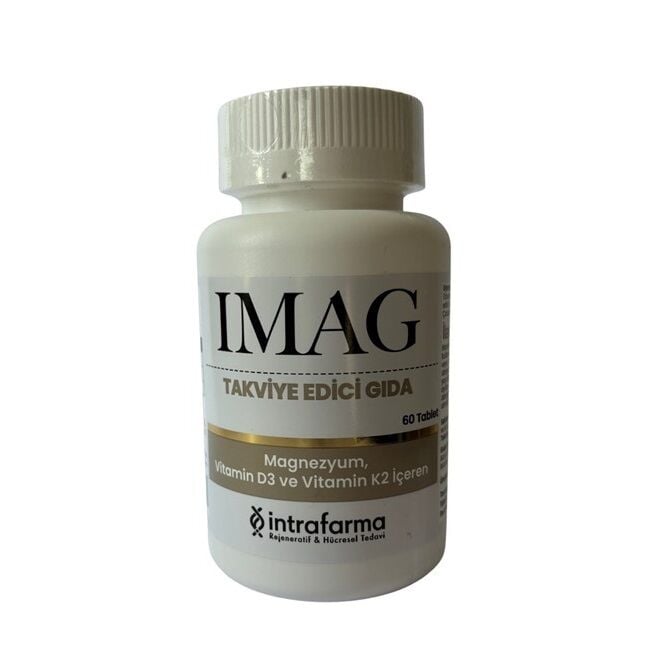Intra Farma Imag Magnesium Vitamin D3 & K2 Supplement 60 Tablets