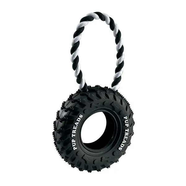 Ferplast PA 6430 Wheel-Shaped Dog Toy with Cotton Rope and Rubber