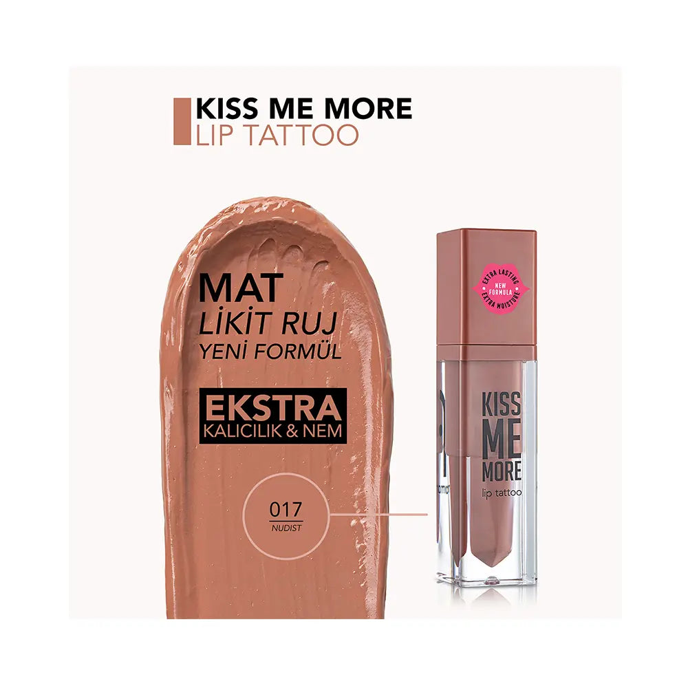 Flormar Kiss Me More Matte Liquid Lipstick 017 Nudist