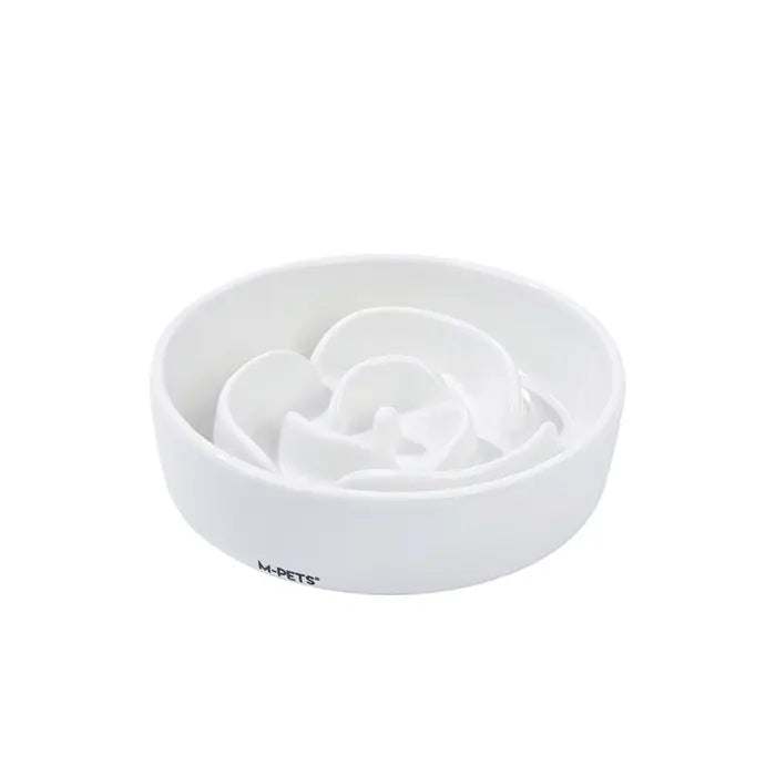 M-Pets Serene Rose Ceramic Slow Feeder Bowl 300 ml