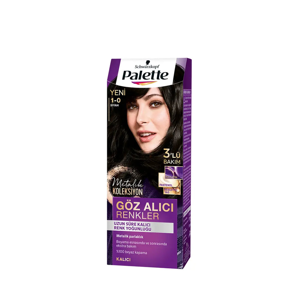 Palette Permanent Hair Color 1-0 Black Intense Shine 50ml
