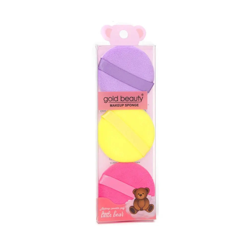 Gold Beauty 3-Piece Makeup Sponge Set FA-501