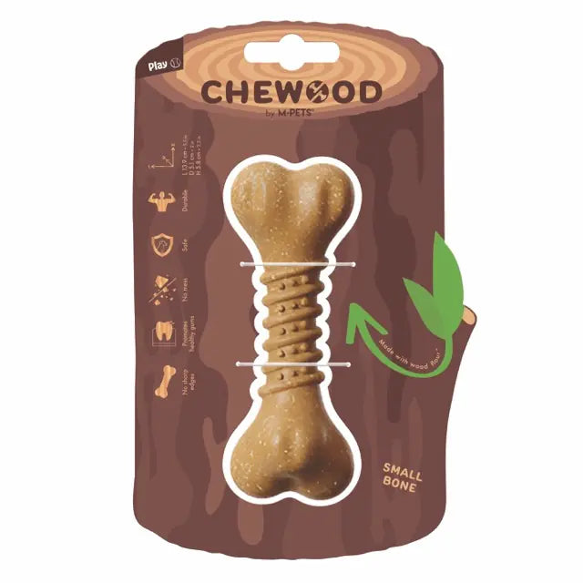 M-Pets Chewood Bone Durable Wood-Fiber Dog Toy