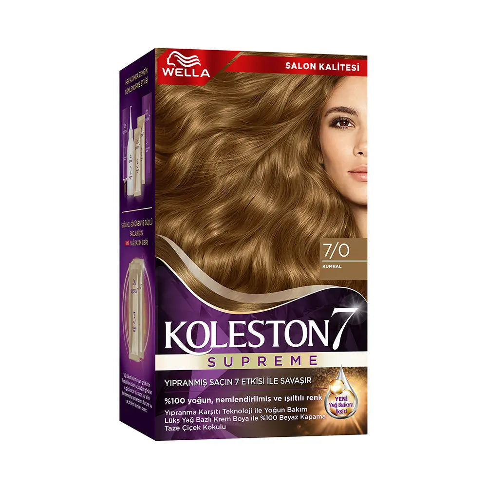 Wella Koleston 7/0 Permanent Hair Color Kit Medium Blonde
