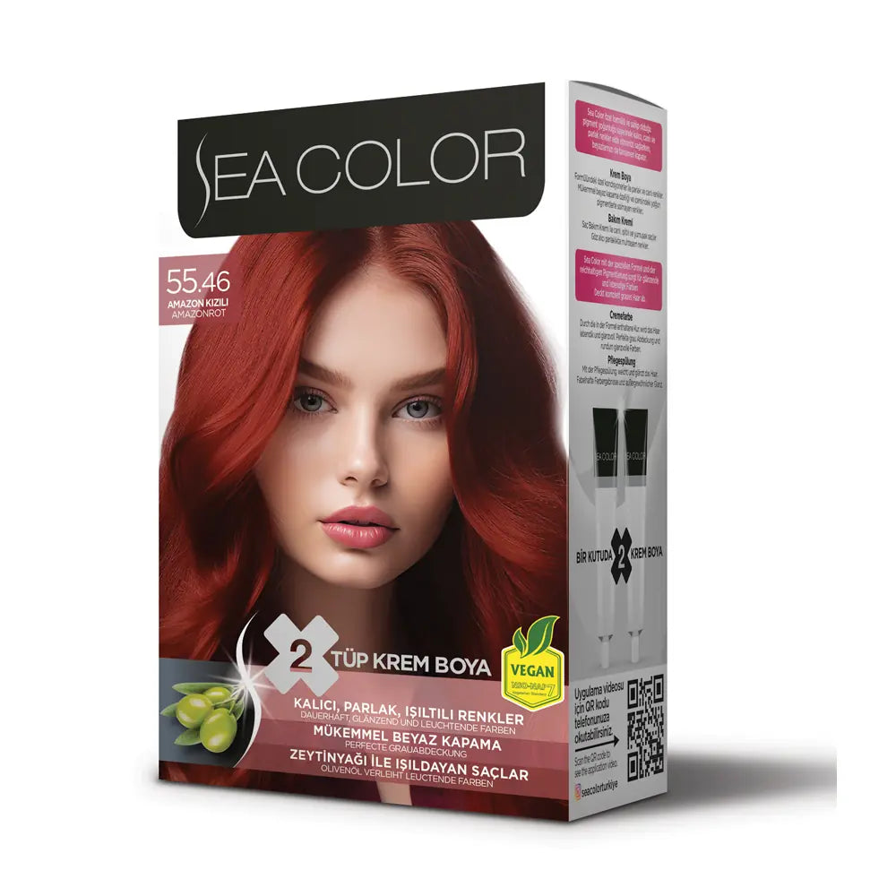 Sea Color Permanent Hair Color Set of 2 in 55.46 Amazon Red