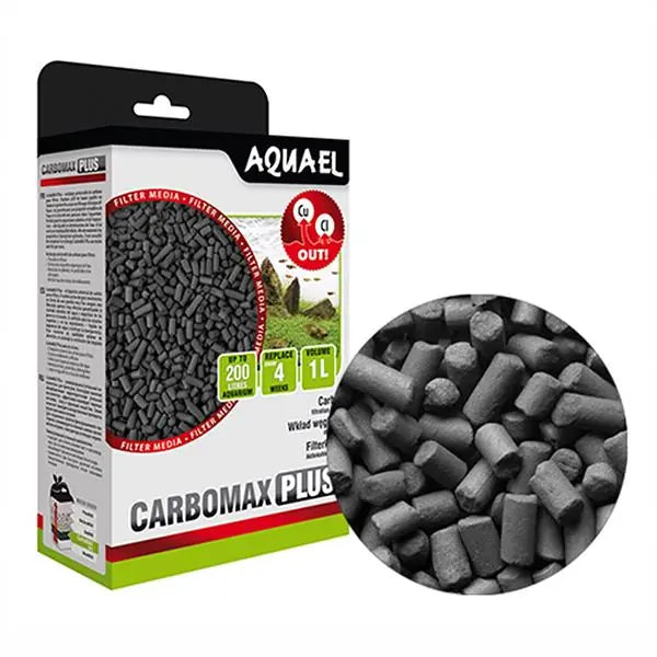 Aquael Carbomax Plus Aquarium Activated Carbon Filter Media 1L