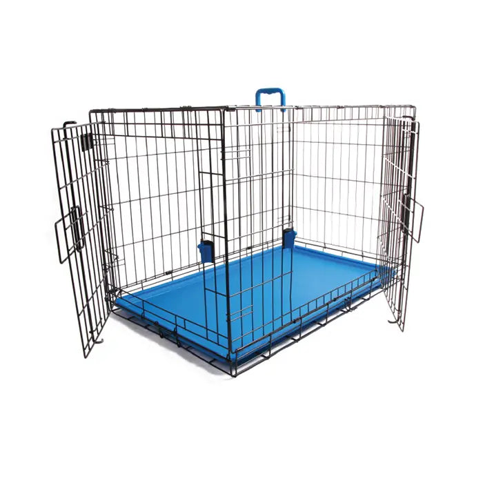 M-Pets Voyager Double Door Dog Crate Blue 106x71x76cm