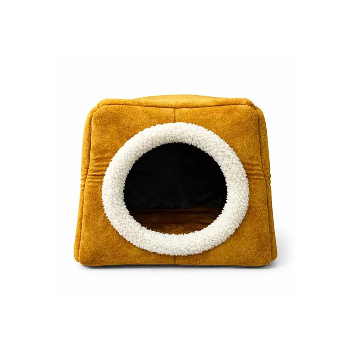 Petpretty Comfort 3-in-1 Mustard Cat Bed and Nest