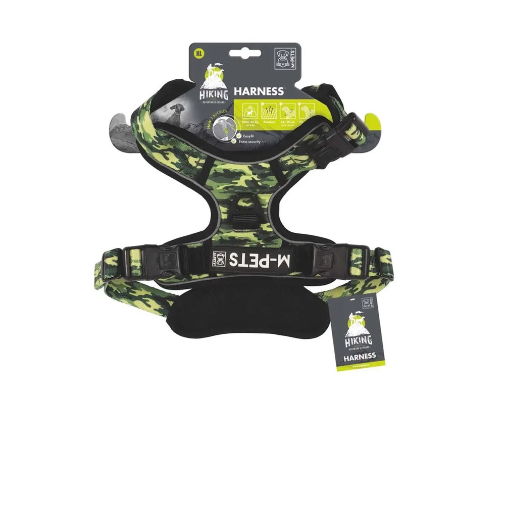 M-Pets Hiking Reflective Camouflage Soft Dog Harness Large
