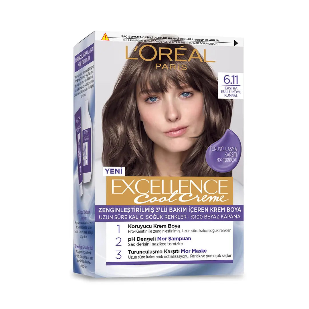 L'Oreal Excellence Cool Creme 6-11 Extra Ashy Dark Blonde Hair Dye