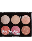 Pretty PB-426 6-in-1 Highlighter & Blush Palette - 02