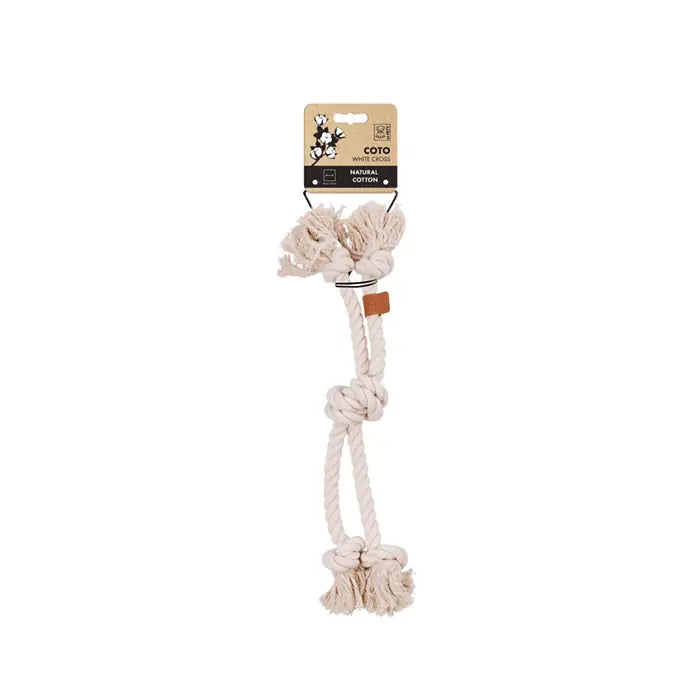 M-Pets COTO Cross Woven Dog Toy White 60cm