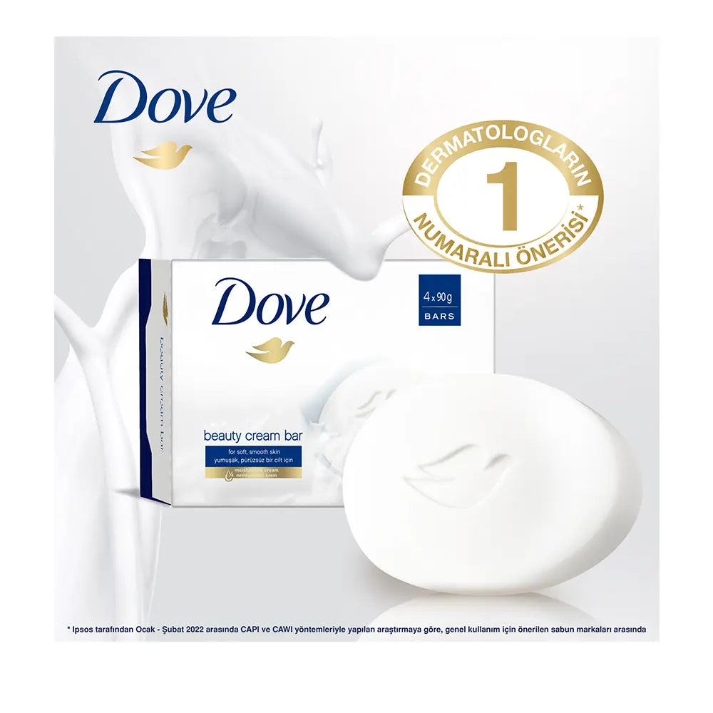 Dove Cream Bar Original Beauty Bar 4 x 90g Pack Gentle Moisturizing Cleanser