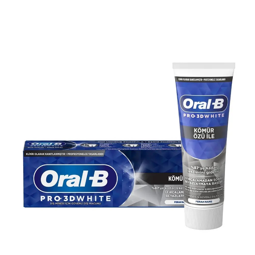 Oral-B Pro 3D White Charcoal Extract Toothpaste 75ml
