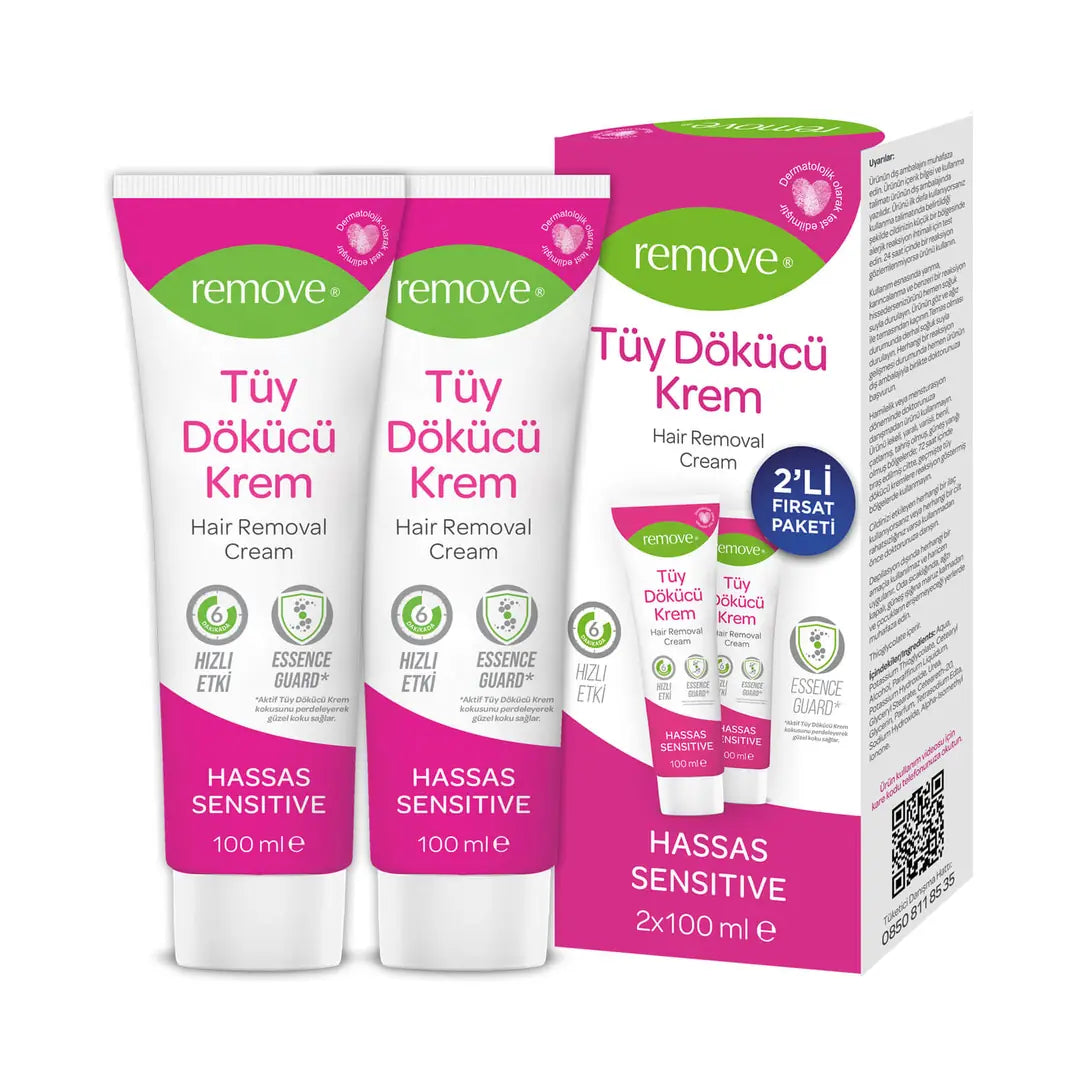 Remove Hair Removal Cream for Sensitive Skin 100 ml x 2 Pack
