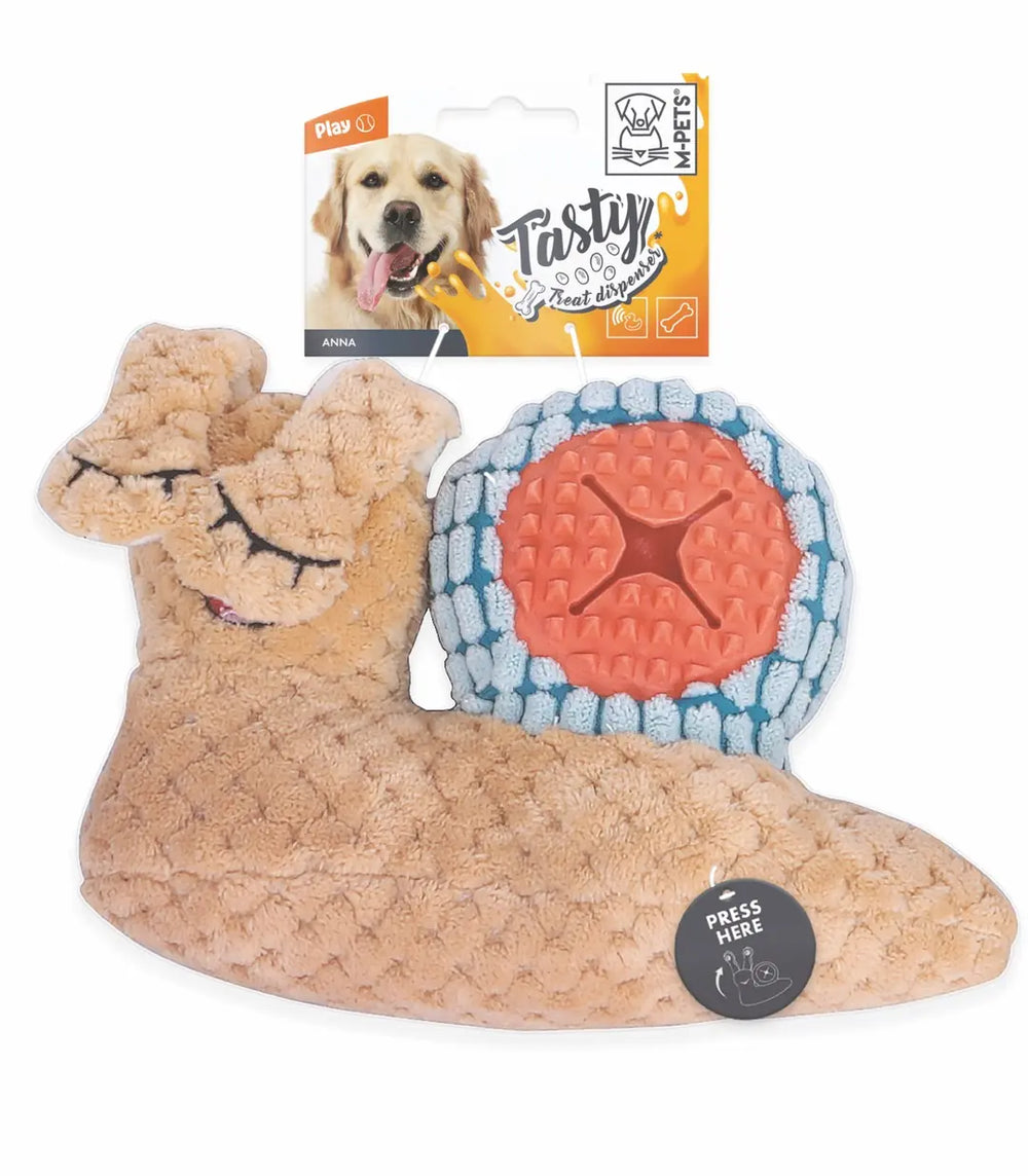 M-Pets Snail Anna Plush Dog Toy with Pocket, 23.5x15 cm