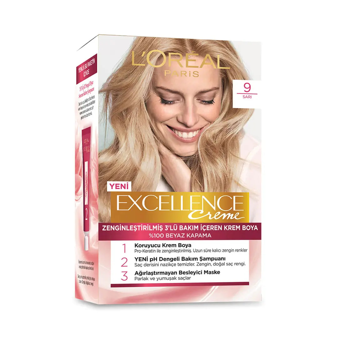 L'Oreal Excellence Creme Hair Color 9 Light Blonde