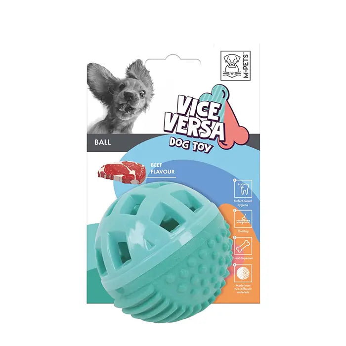 M-Pets Vice Versa Beef Scented Ball Dog Toy for Chewing