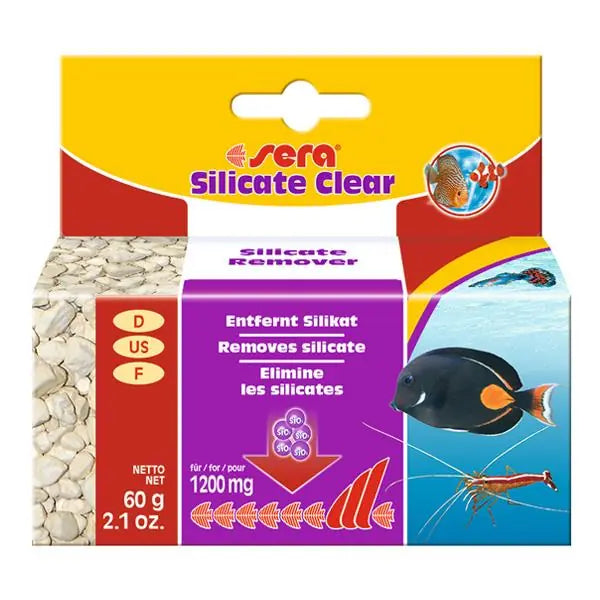 Sera Silicate Clear 60g Aquarium Filter Media - Clear Water Clarifier