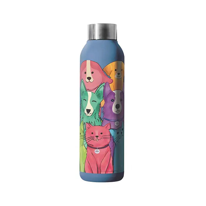 M-Pets Petjoy Purrfect Petfamily Thermos Light Blue 500 ml