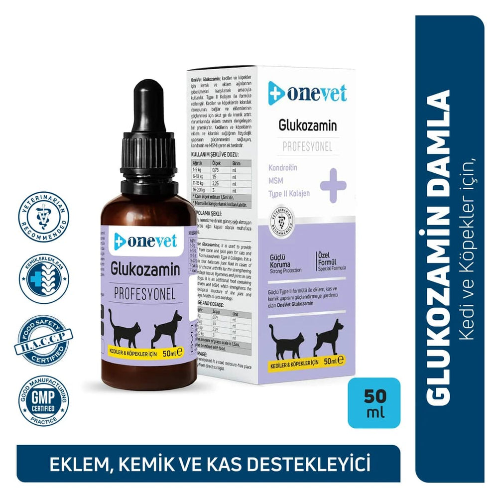 Onevet Glucosamine Joint & Cartilage Support Drops for Pets 50ml