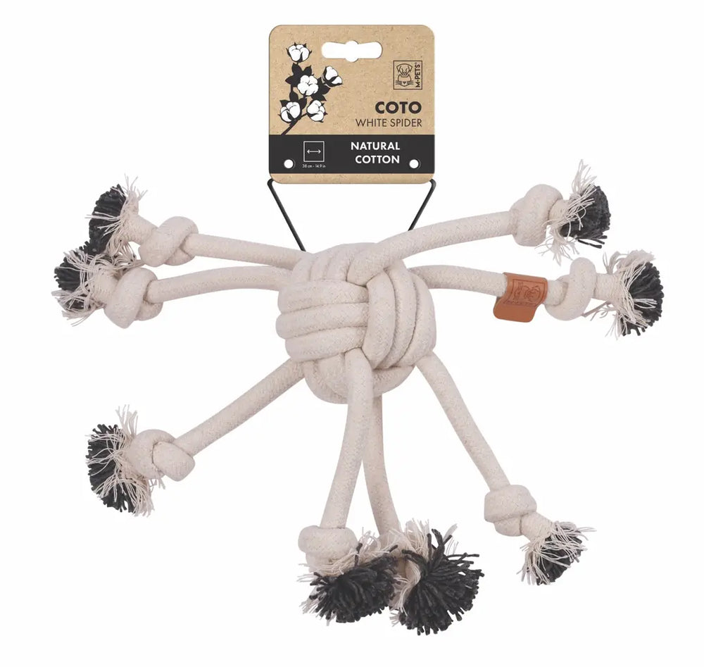 M-Pets Coto Spider Cotton Rope Dog Toy for Dental Health