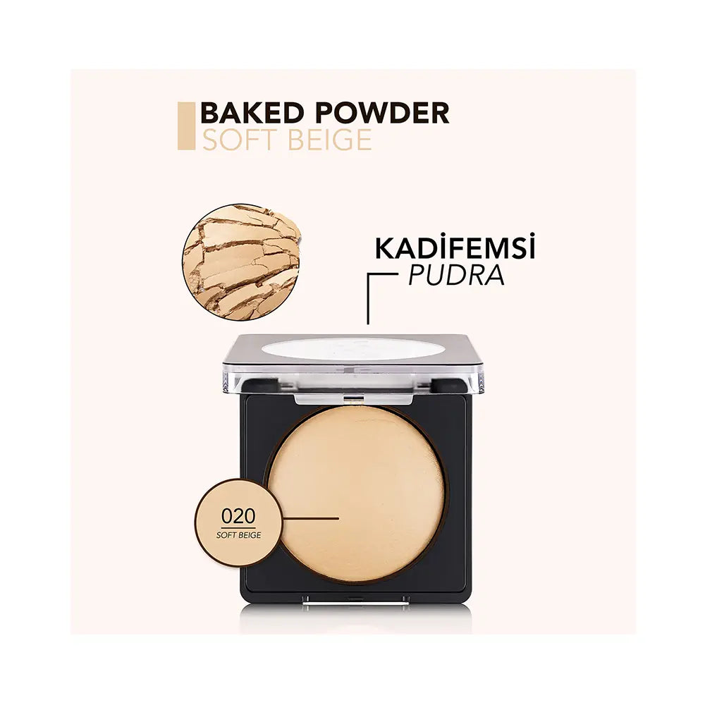 Flormar Baked Powder High Pigment Radiant Compact 020 Soft Beige