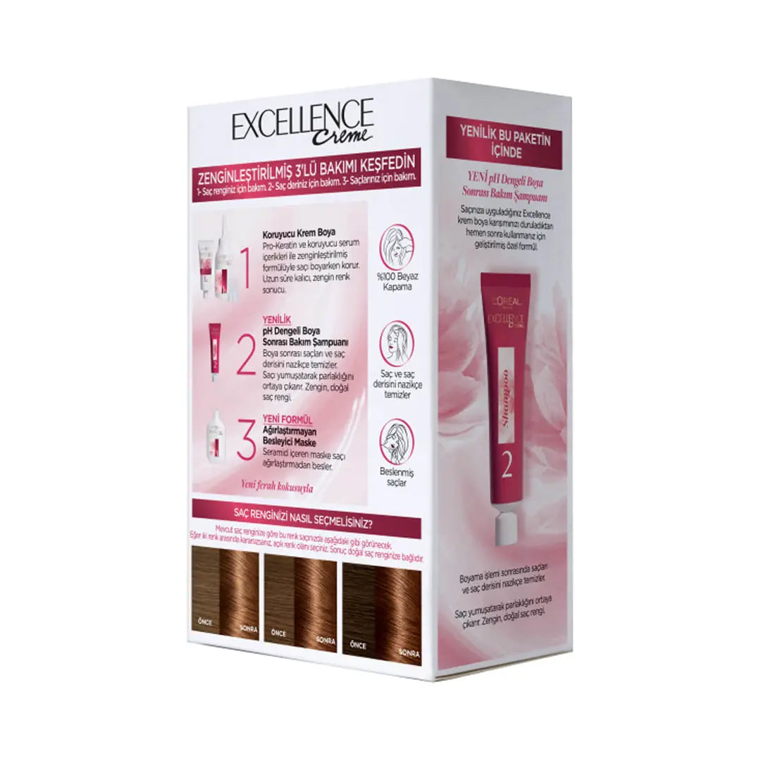 Loreal Excellence Creme Hair Color 6-35 Chocolate Brown