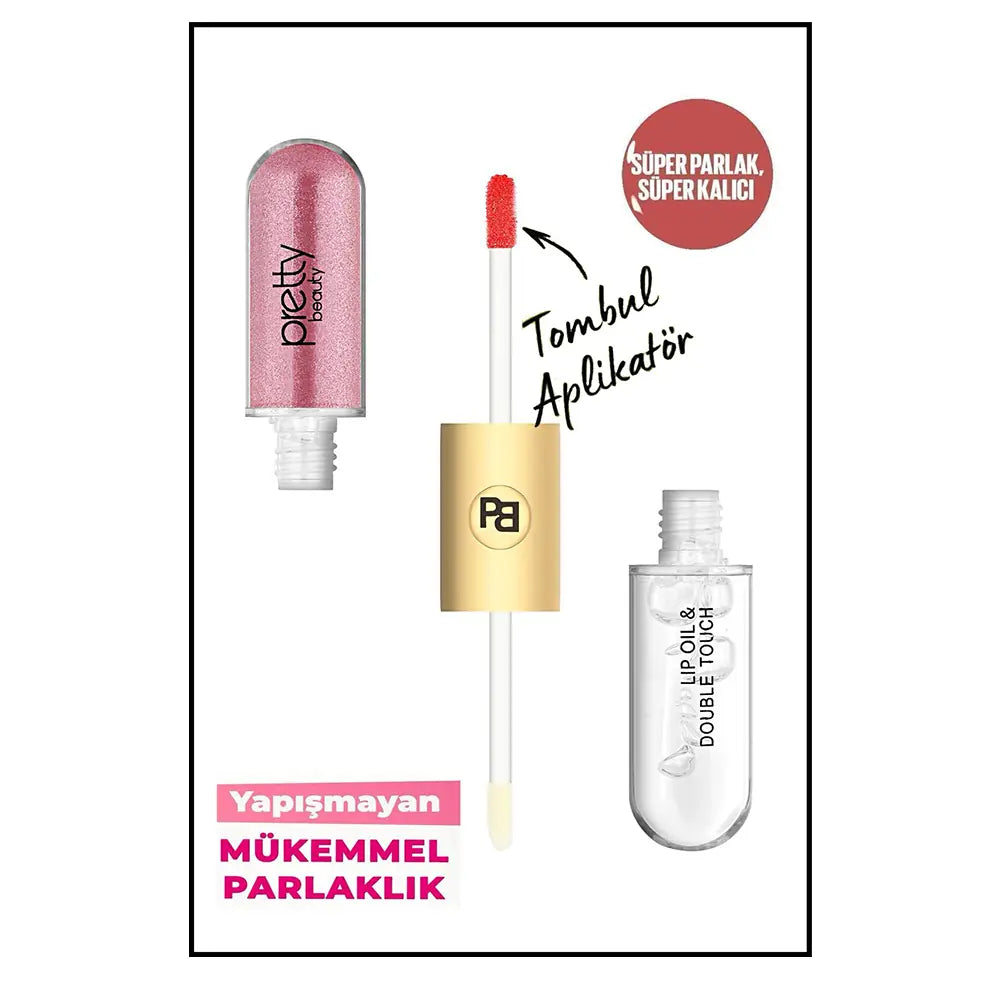 Pretty Double Touch Lipgloss 03 High-Shine Lip Gloss