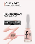 Flormar Quick Dry Nail Enamel QD02 Fast-Drying Polish 11ml