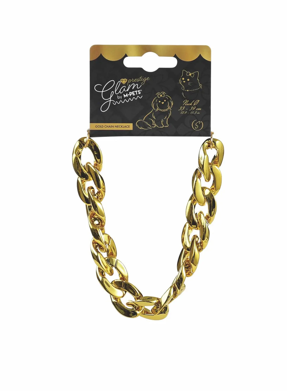 M-Pets Glam Prestige Gold Chain Dog Necklace